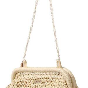 Cute and Compact Straw Beach Purse with Detachable Strap - Summer Essential